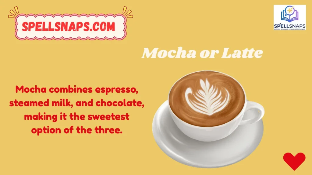 Difference Between Mocha and Latte and Cappuccino