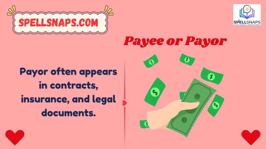 Payee or Payor