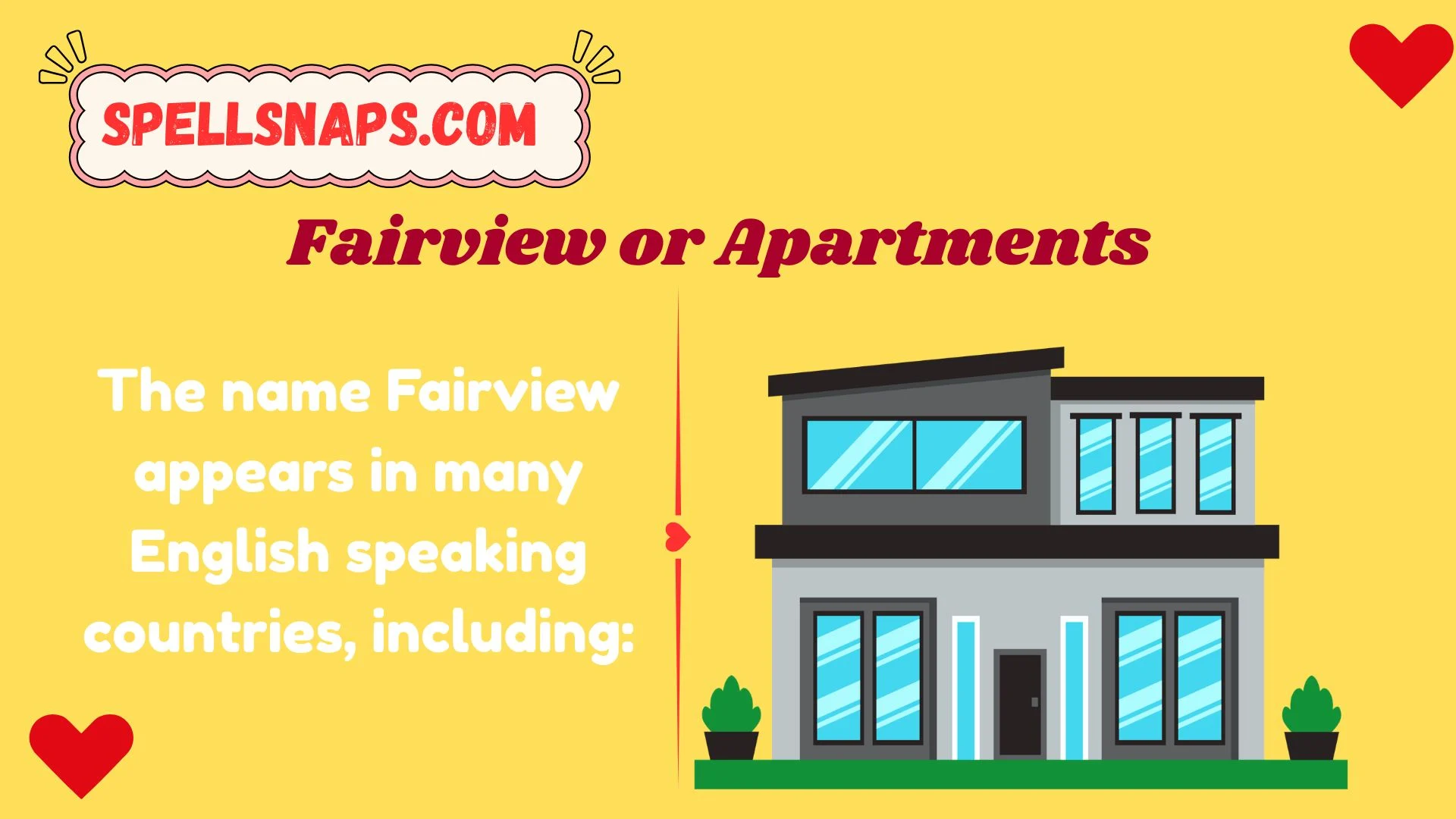 Fairview or Apartments